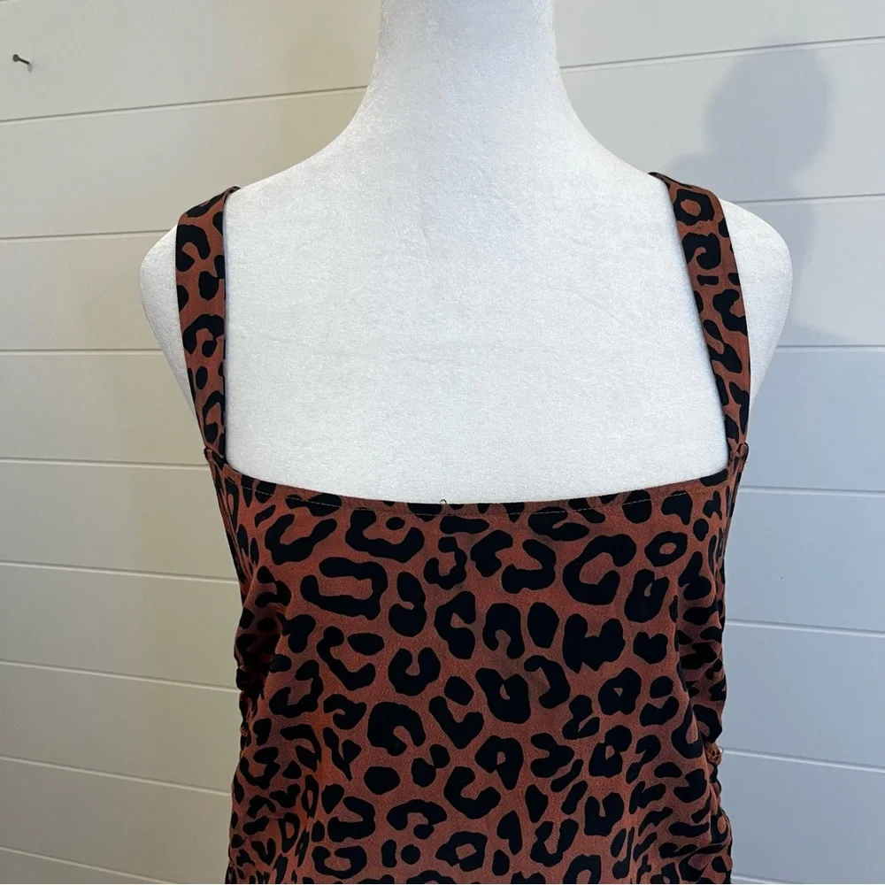 Lovers & Friends Tina Leopard Print Mini Dress Size Medium Indie Sleeze Sexy - Picture 8 of 10